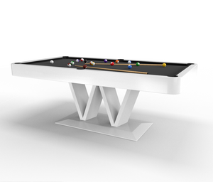 The Evalina Modern Slate Pool Table By White Billiards