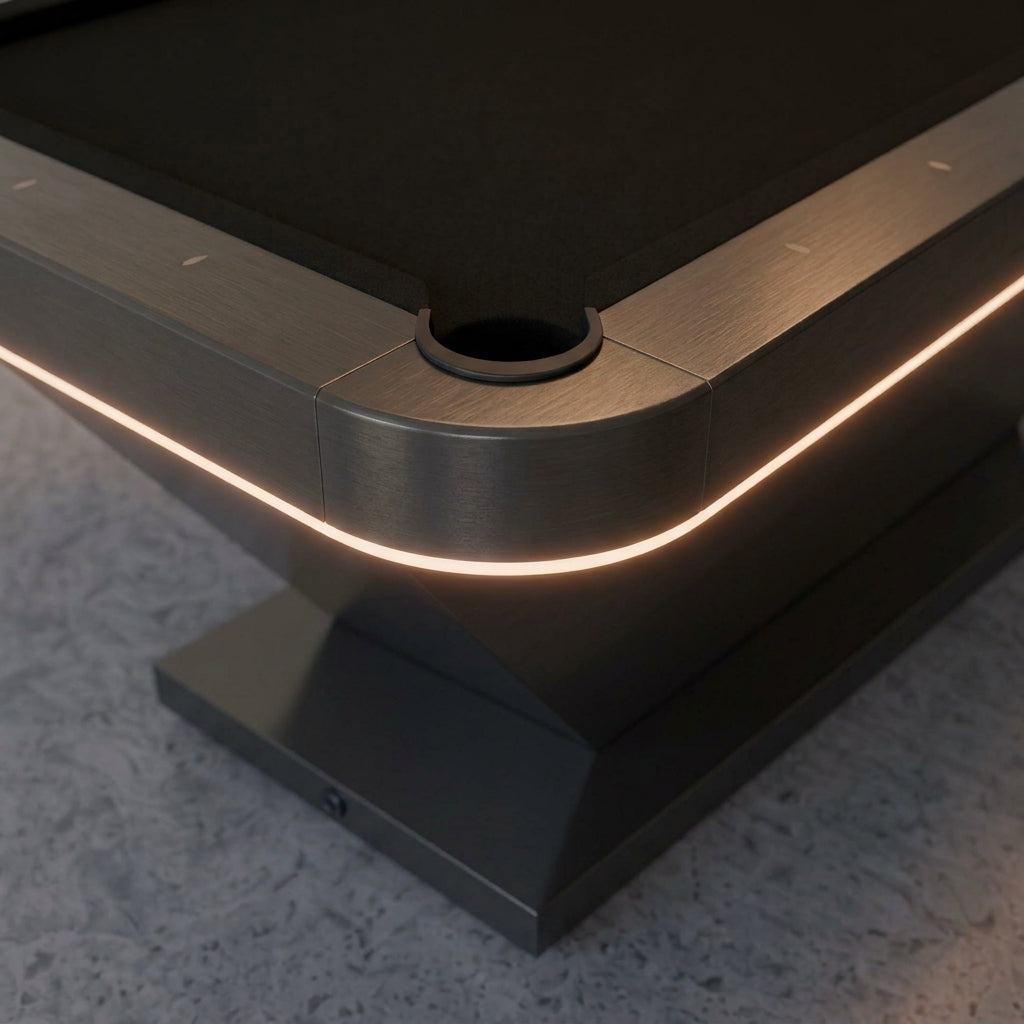The Ness Modern Slate Luxury LED Pool Table