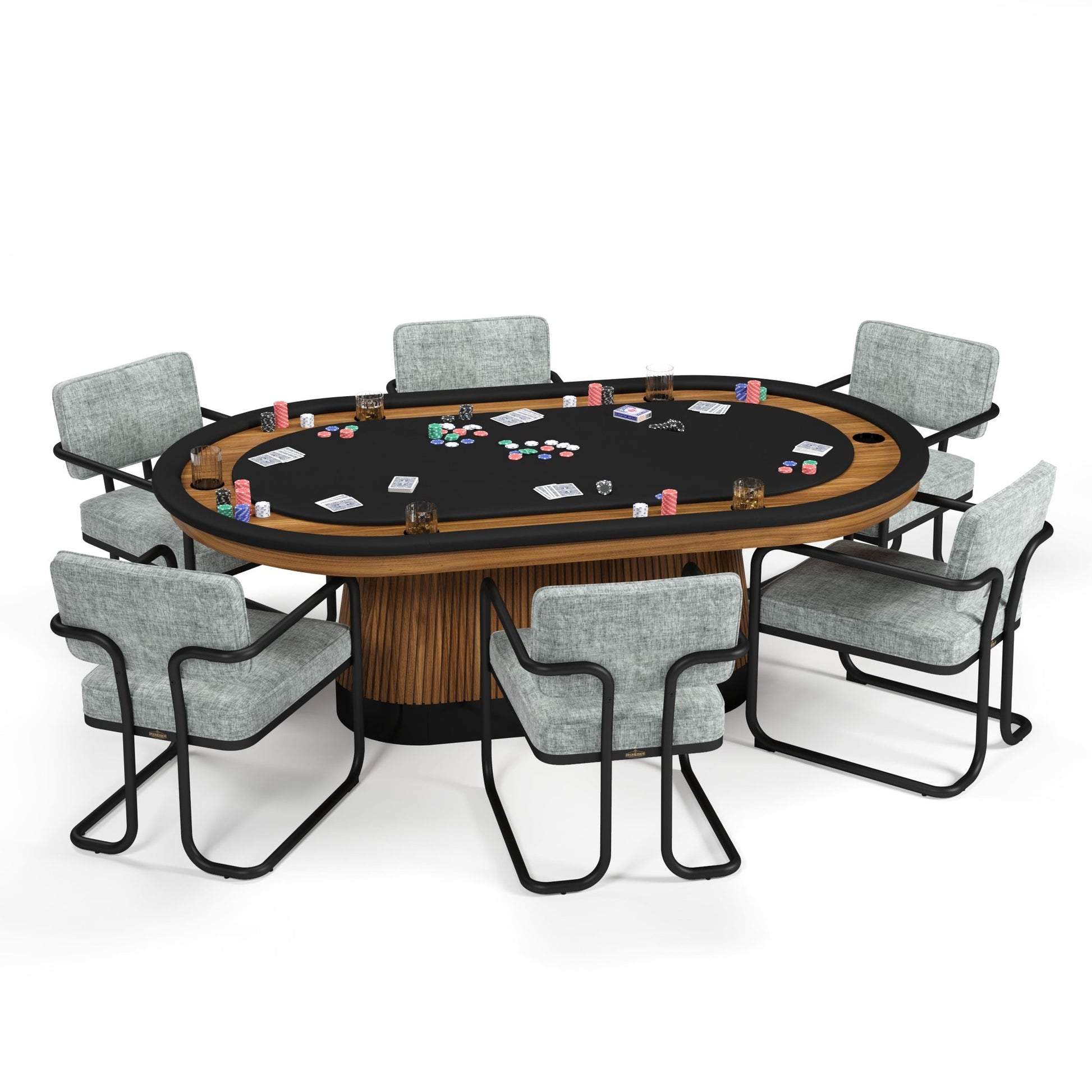 Prohibition Series Texas Hold'em Table - White Billiards
