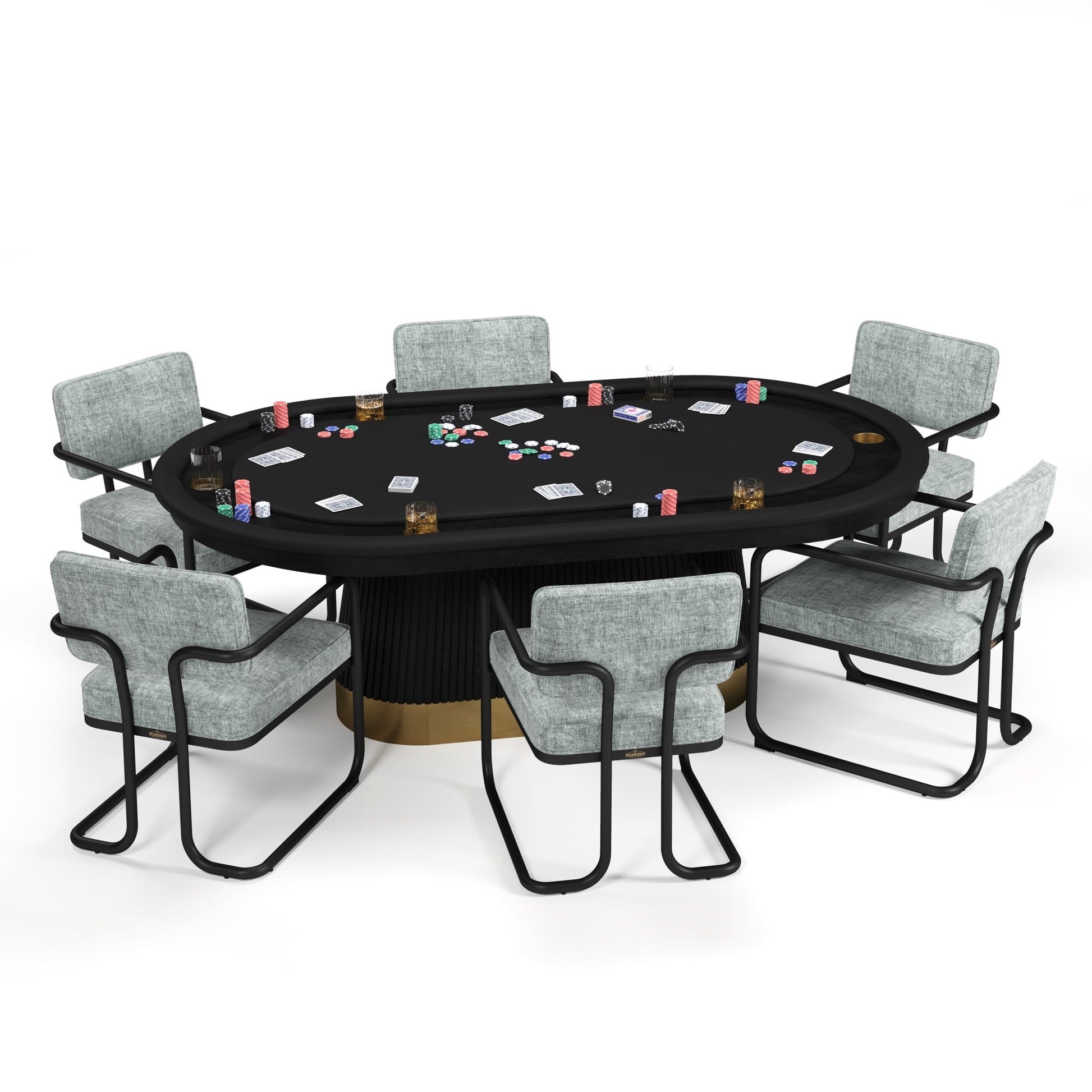 Prohibition Series Texas Hold'em Table - White Billiards