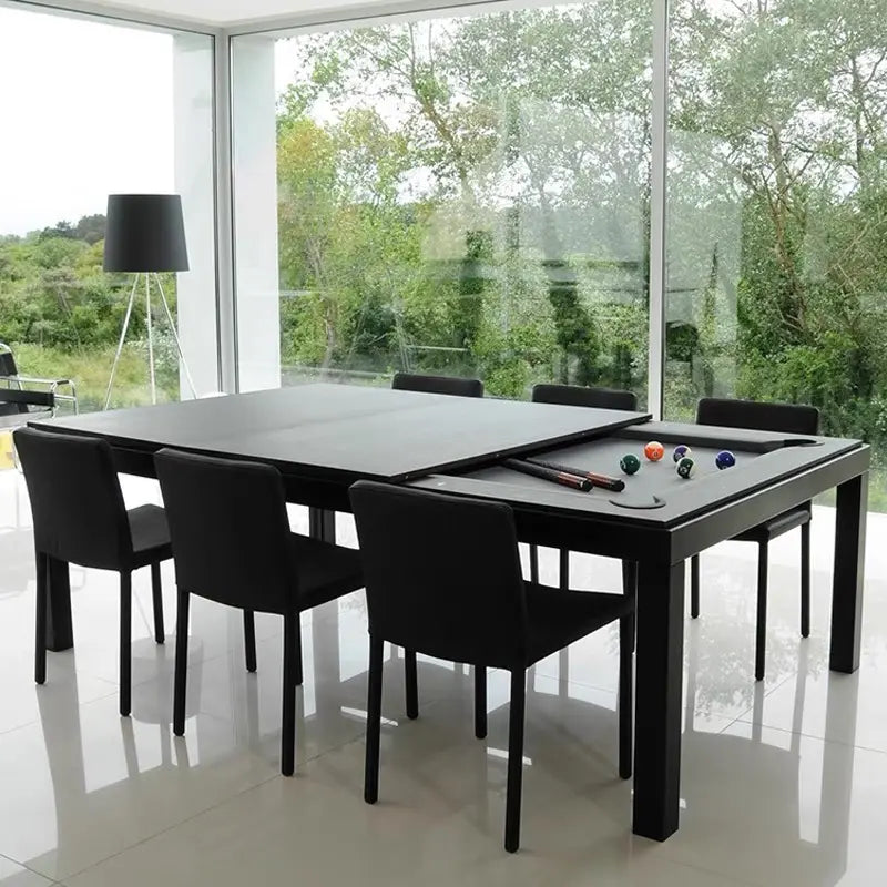 White Billiards Alpha Modern Slate Dining Top Pool Table