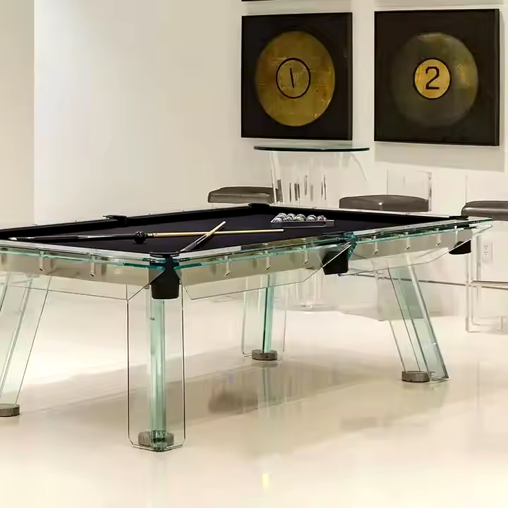 The Skylar Modern Slate Glass Luxury Pool Table By White Billiards