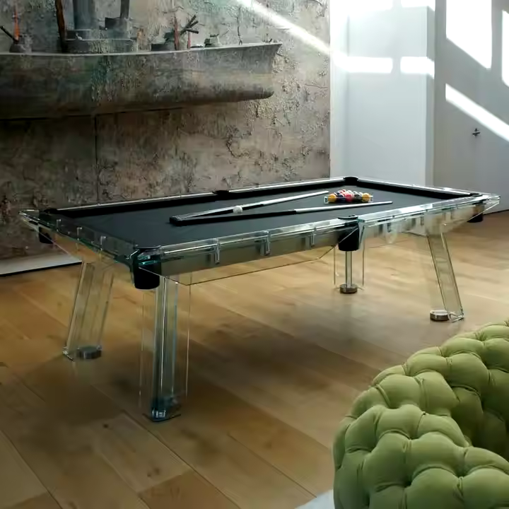 The Skylar Modern Slate Glass Luxury Pool Table By White Billiards