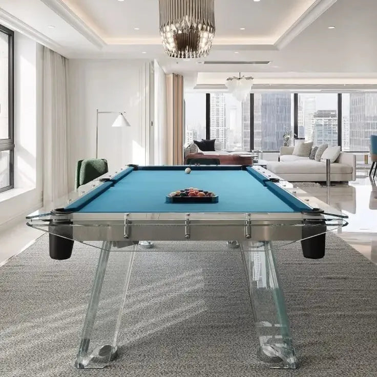 The Skylar Modern Slate Glass Luxury Pool Table By White Billiards