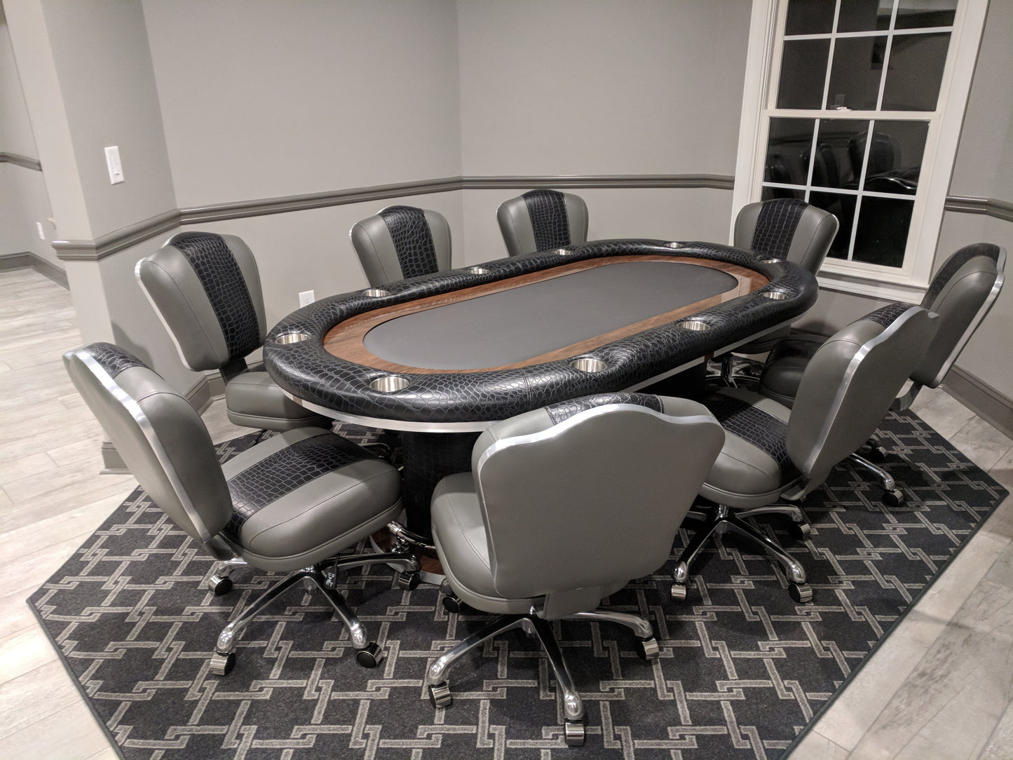 White Billiards Henderson Texas Hold'Em Poker Table