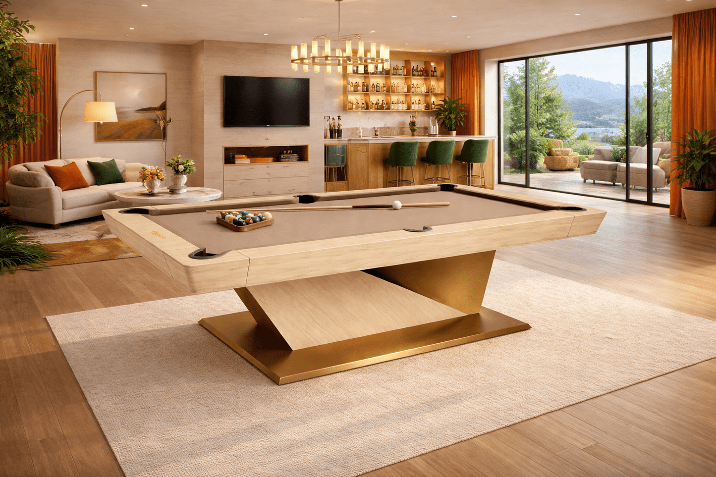 Kingston Pool Table - White Billiards
