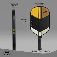 Load image into Gallery viewer, Orca Mystic Carbon Fiber Pickleball Paddle