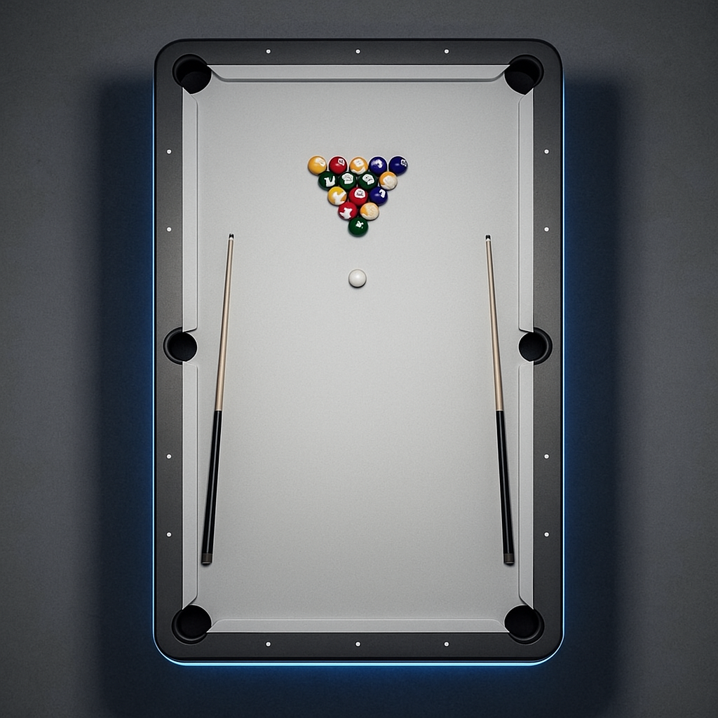The Orion Luxury Modern LED Slate Pool Table By White Billiards