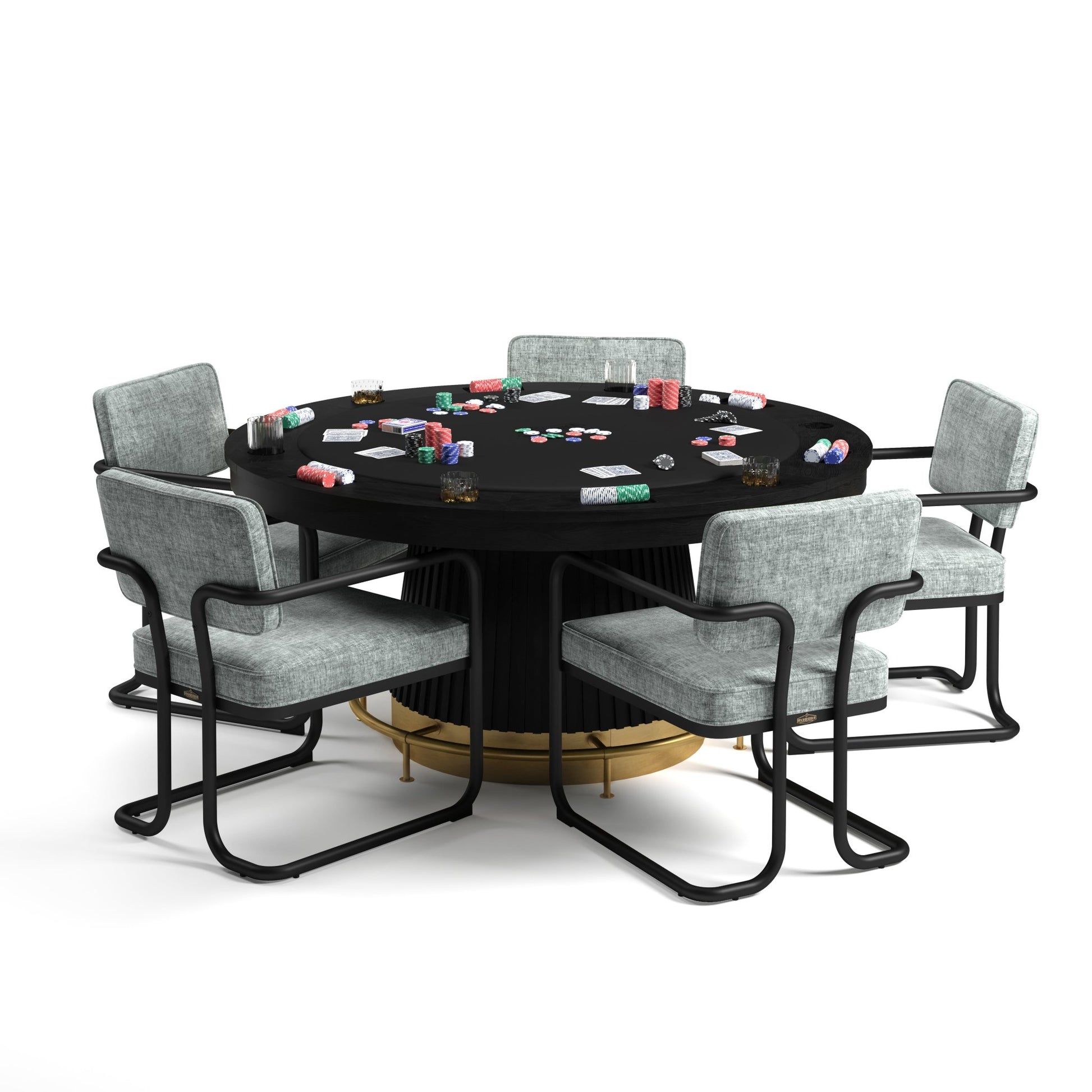 Prohibition Series 60" Poker Table - White Billiards