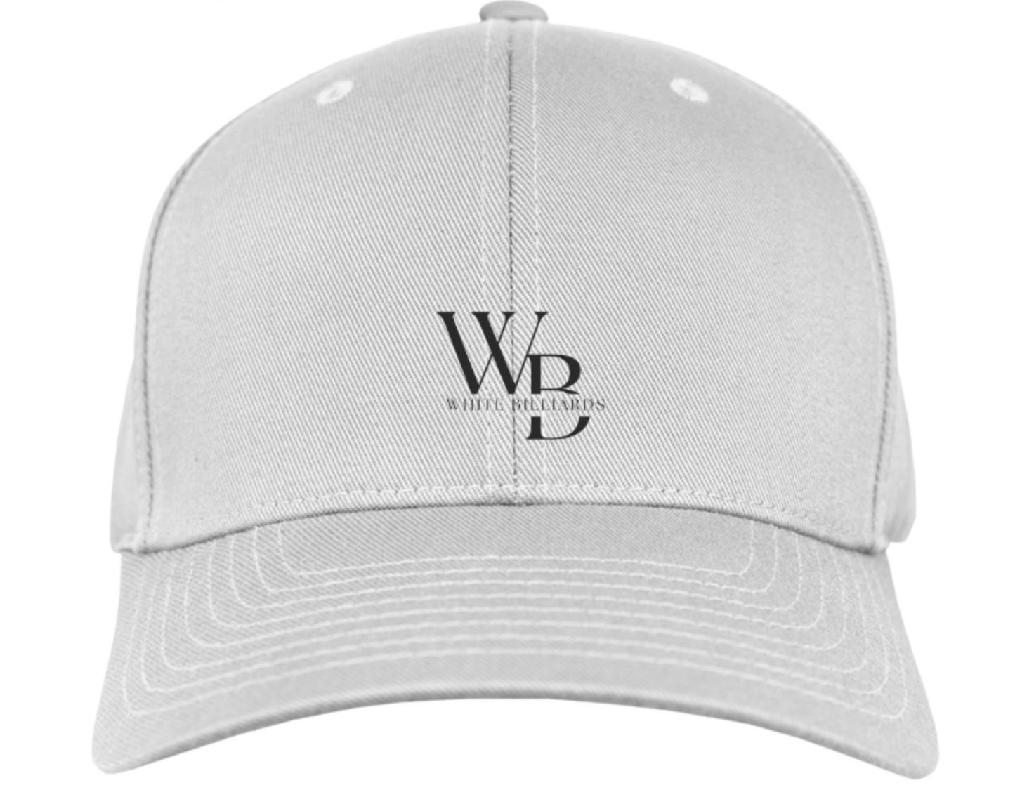 White Billiards Logo Baseball Cap