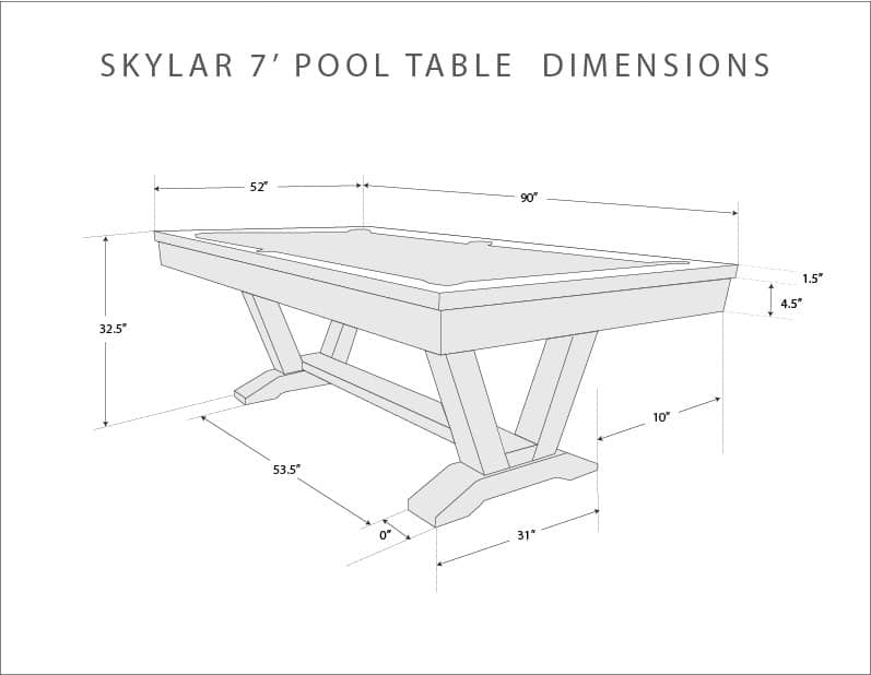 The Skylar Geometric Style Pool Table