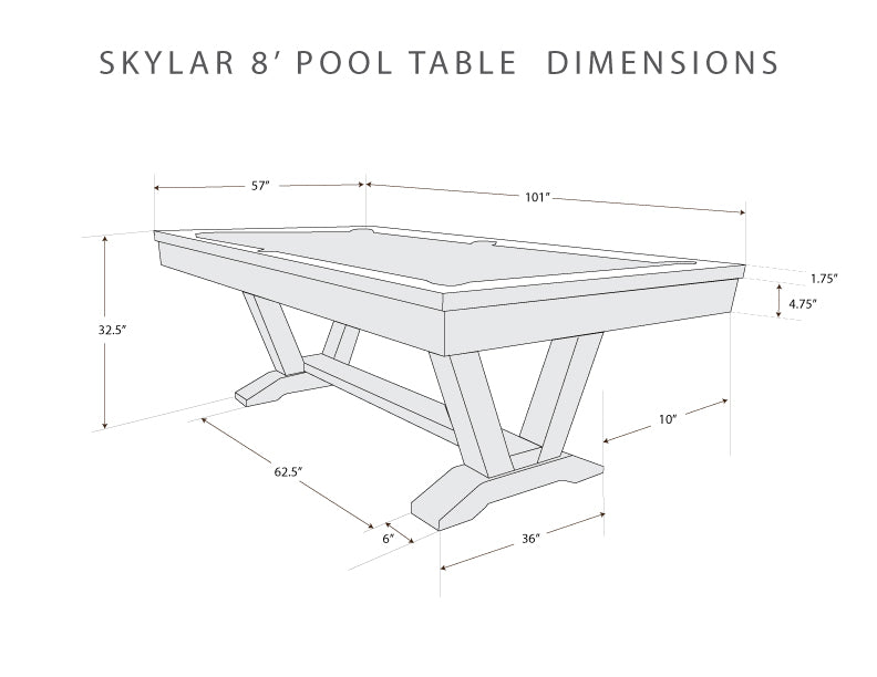The Skylar Geometric Style Pool Table