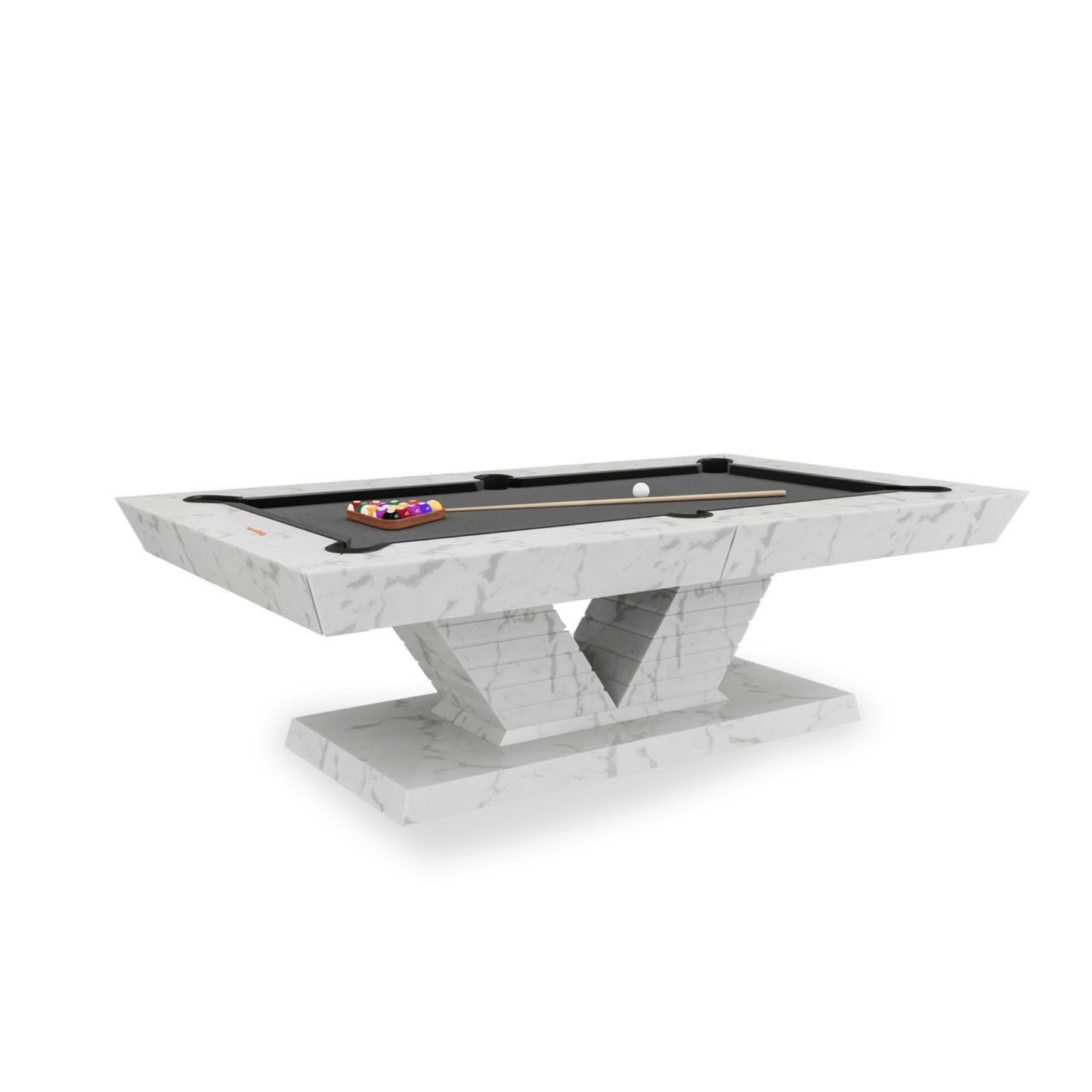 Stoner Pool Table - White Billiards