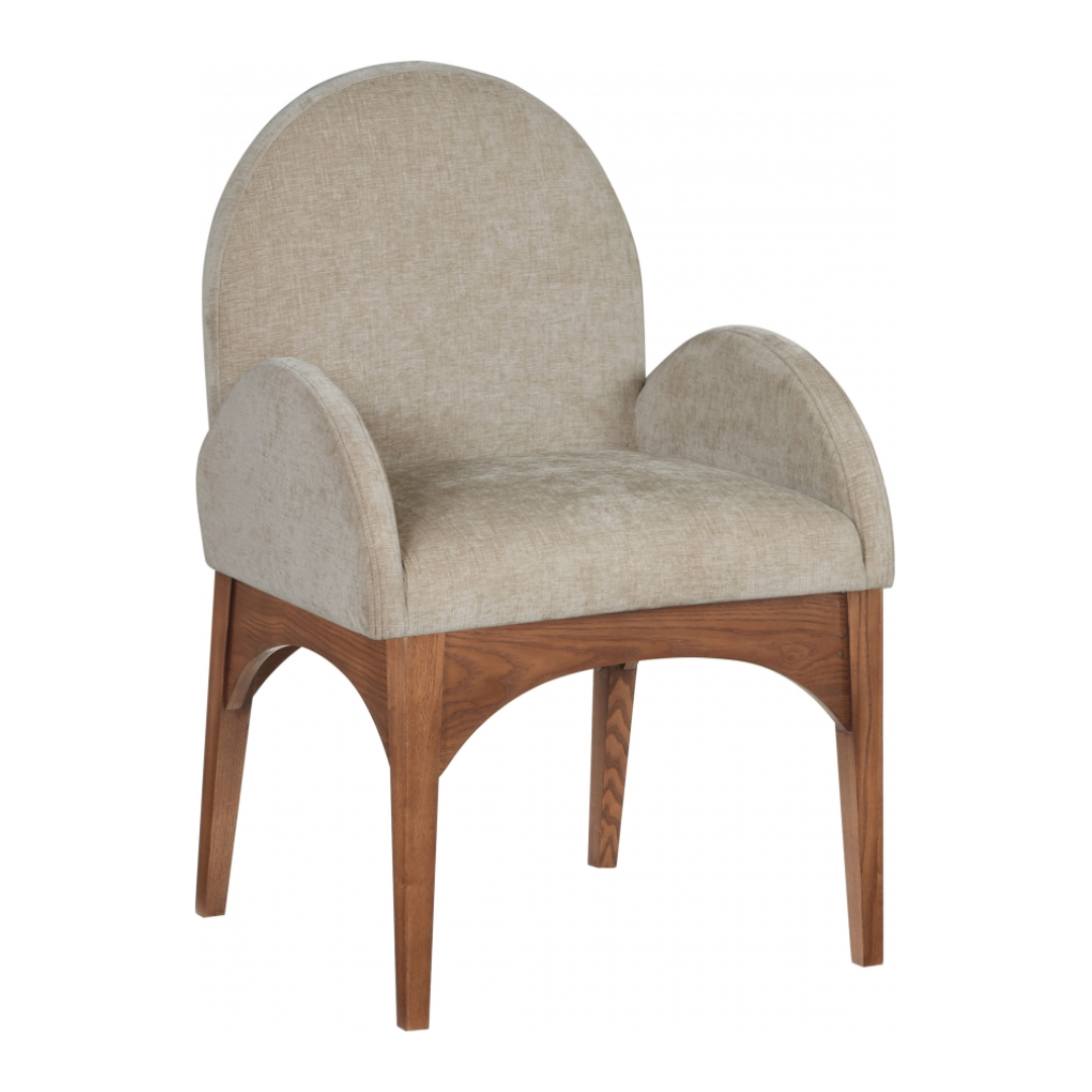 Waldorf Chenille Fabric Dining Arm Chair