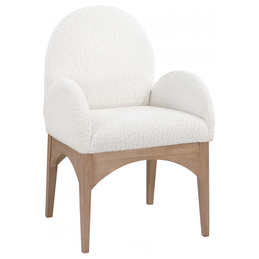 Waldorf Boucle Fabric Dining Arm Chair