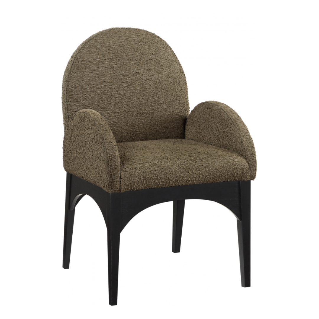 Waldorf Boucle Fabric Dining Arm Chair