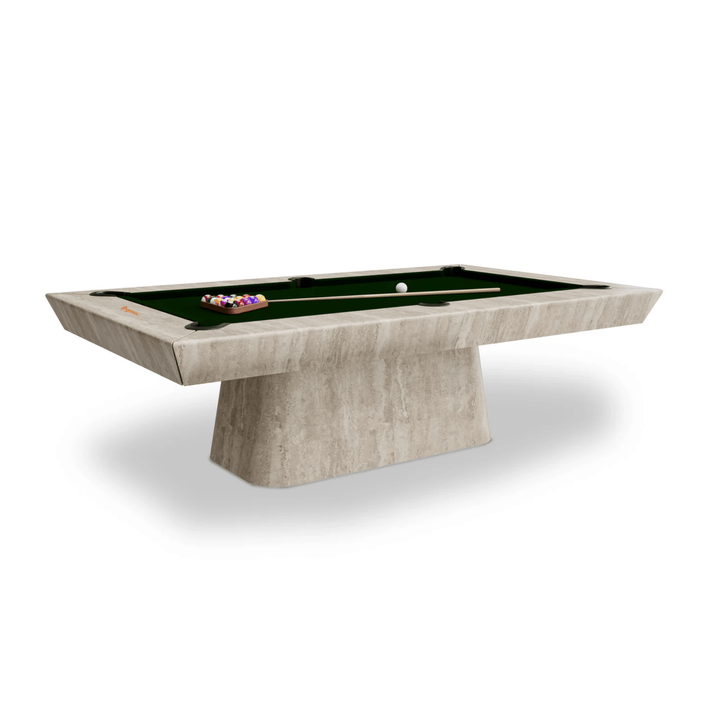Travertino Pool Table - White Billiards