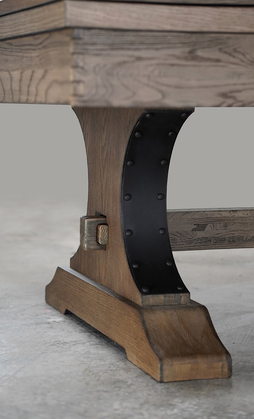 The Viking Rustic Wood Pool Table