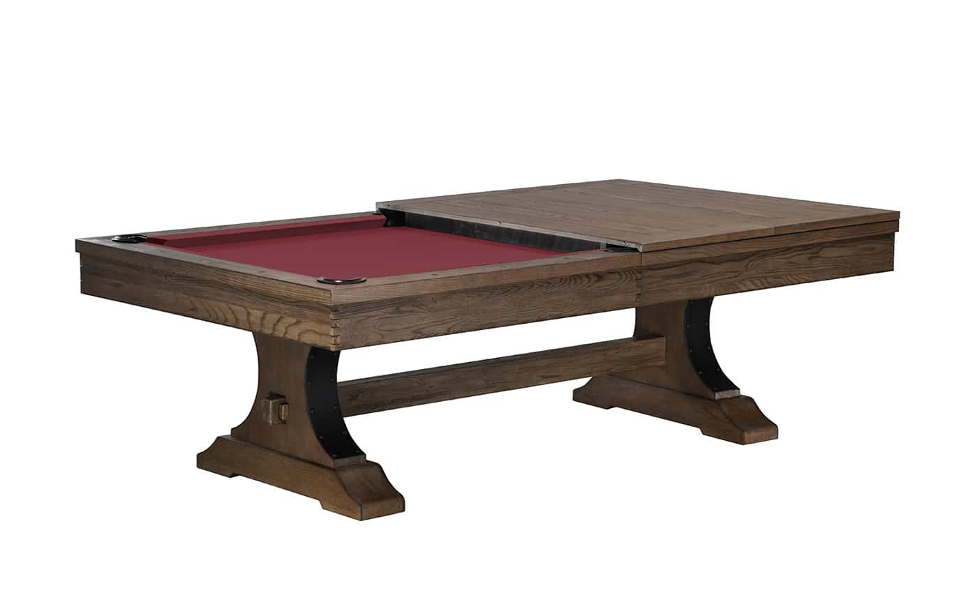 The Viking Rustic Wood Pool Table
