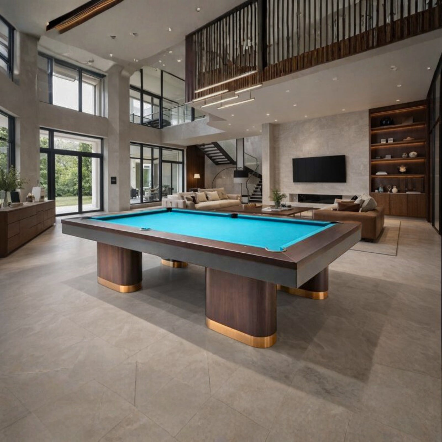 Monarch Pool Table - Side View - Modern Luxury Billiard Table