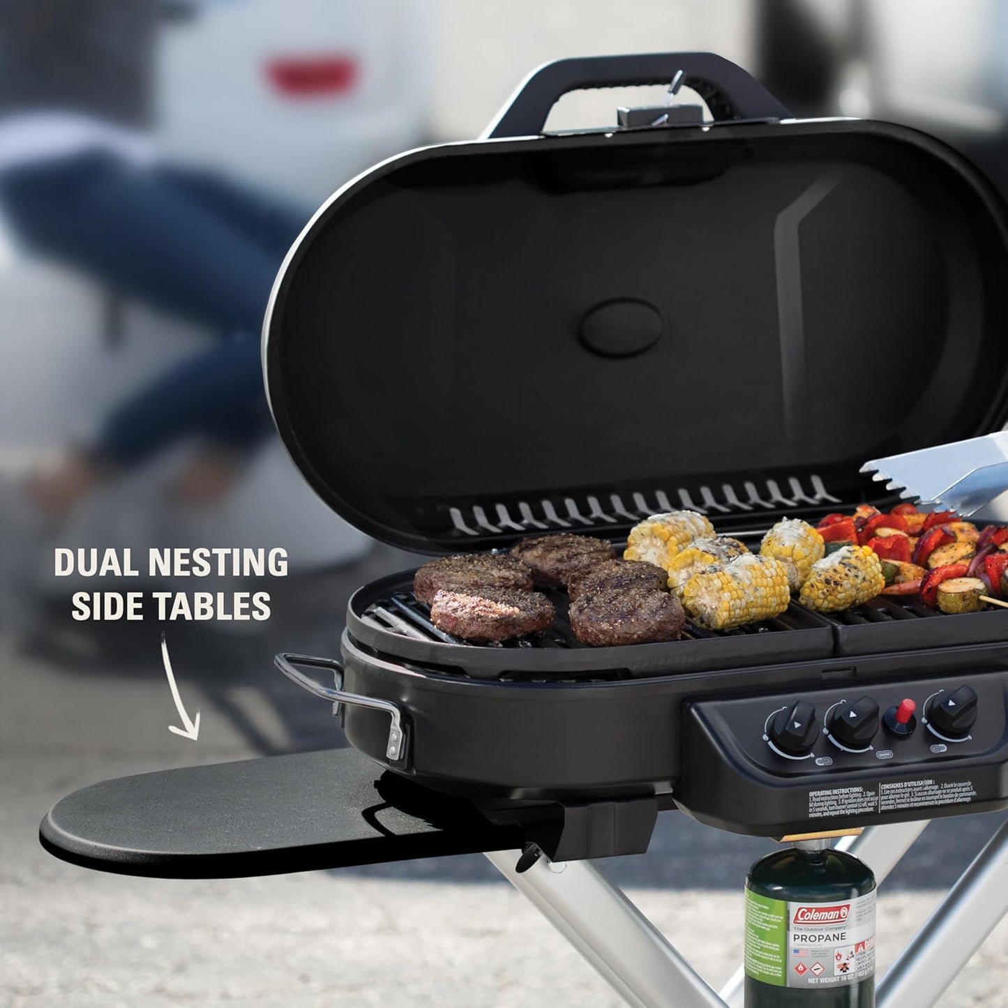The Coleman Portable Stand-Up Propane Outdoor Grill 