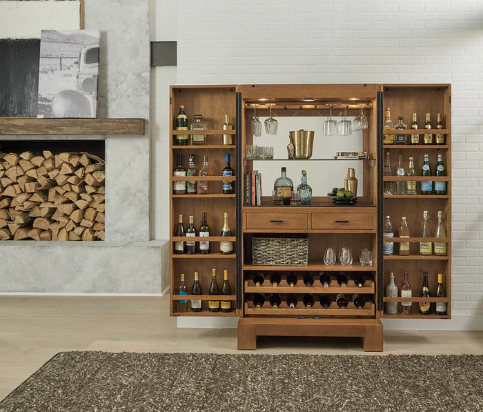 ALTA WINE & SPIRIT CABINET (BRUSHED WALNUT)