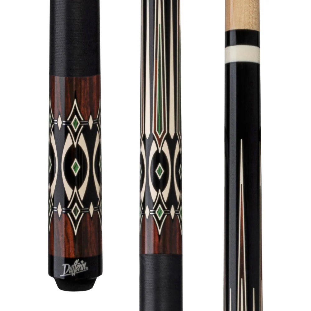 Dufferin Black and Cocobolo Cue with Black Linen Wrap