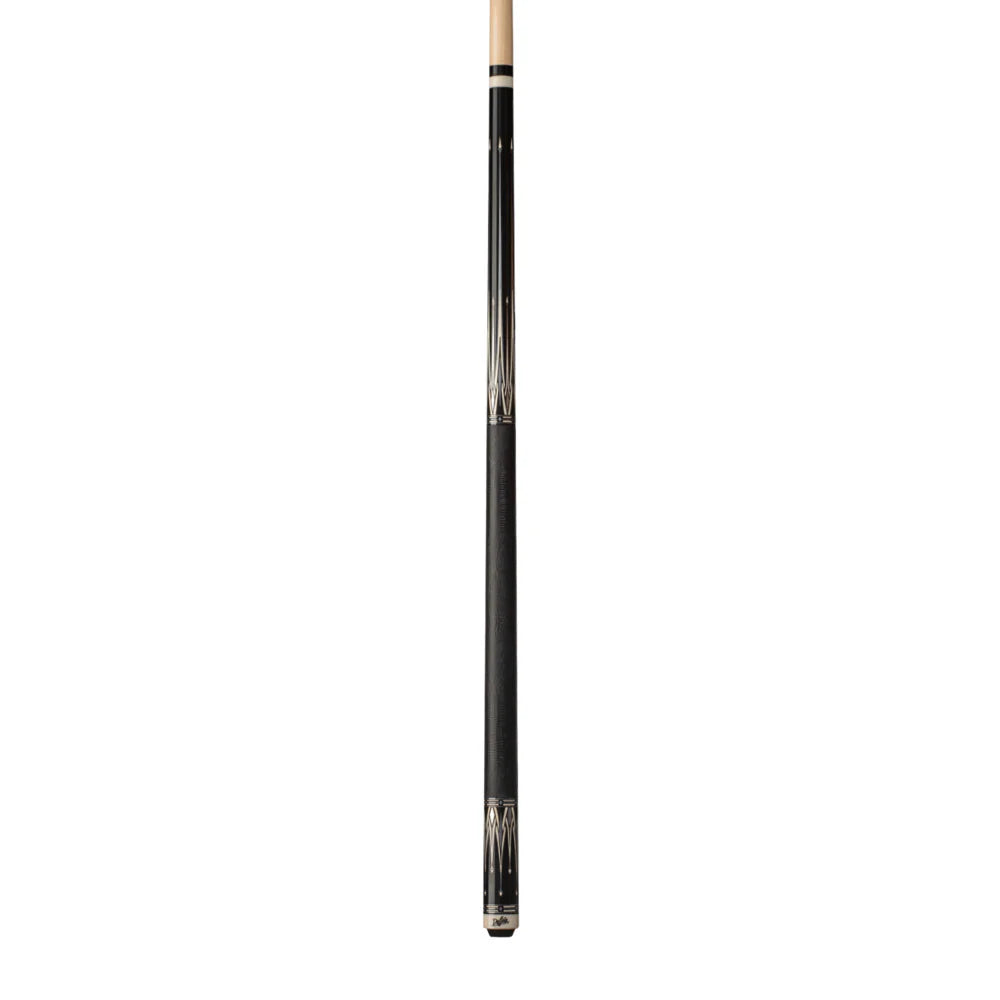 Dufferin Black & White Cue with Embossed Leather Wrap