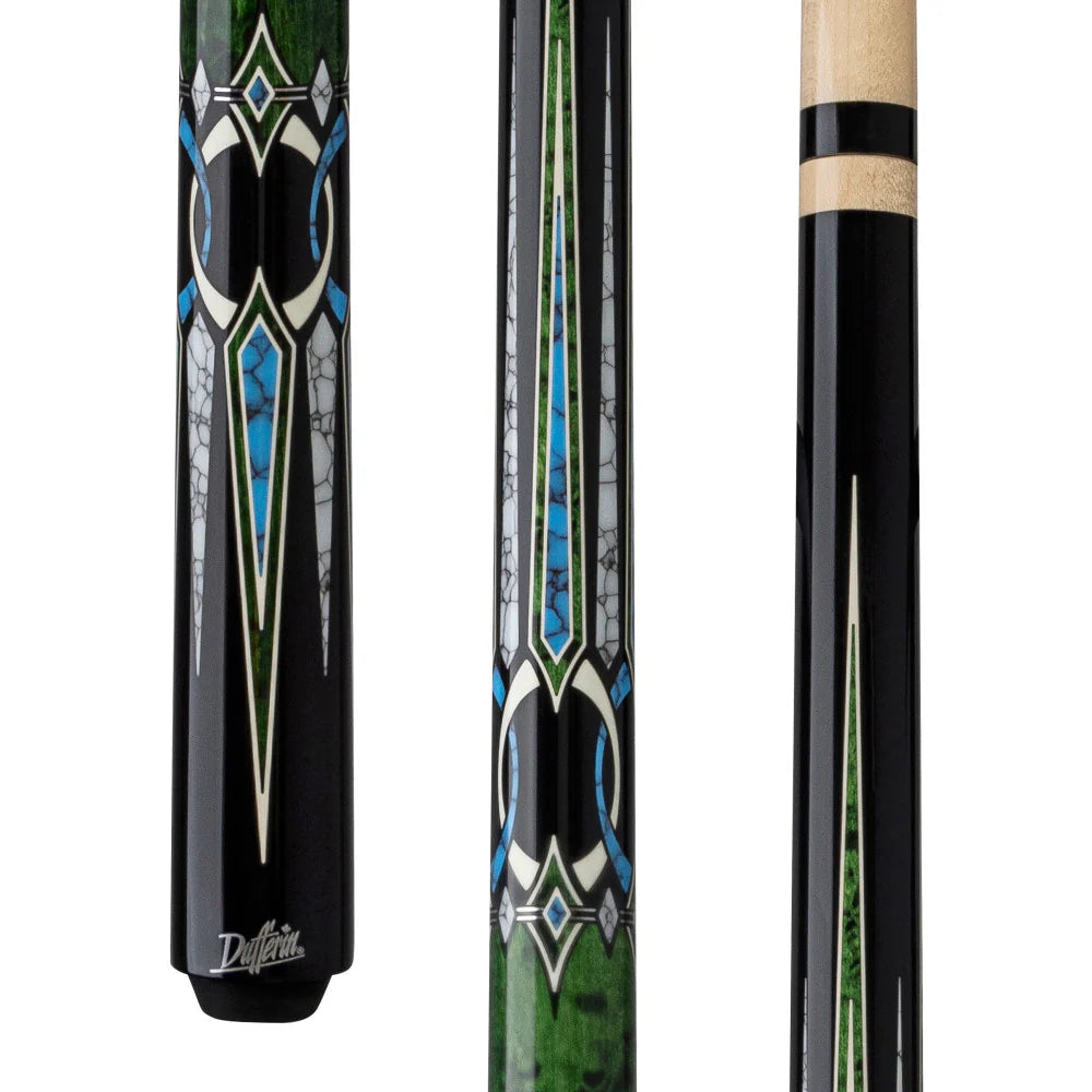 Dufferin Green Stain Curly & Blue Recon Wrapless Cue