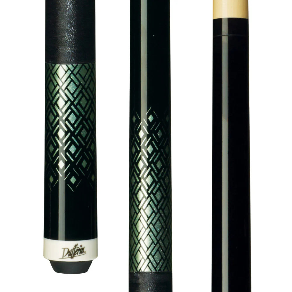 Dufferin Green Weave Cue with Nylon Wrap