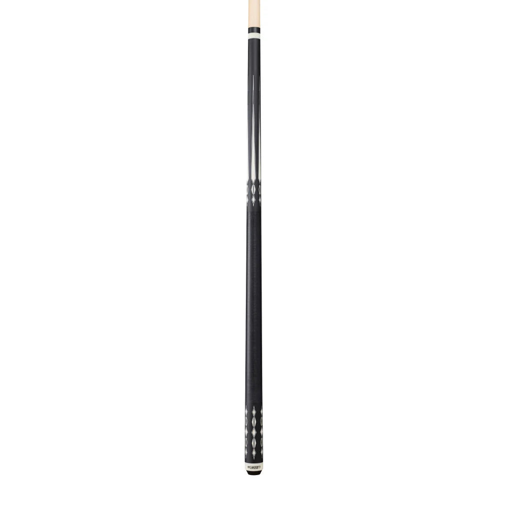 Energy By Players Matte Black/White with Silver Cue with Black Linen Wrap