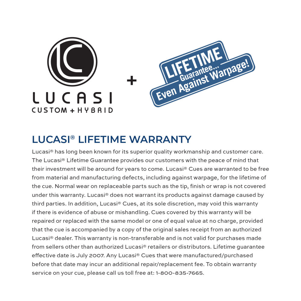 Lucasi Hybrid Midnight Black & Blue Recon Cue - photo 8