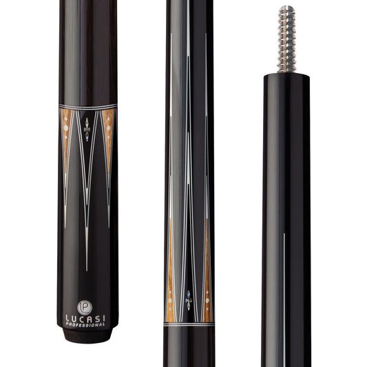 Lucasi Pro OD Series - Ebony Cue Butt - White Billiards