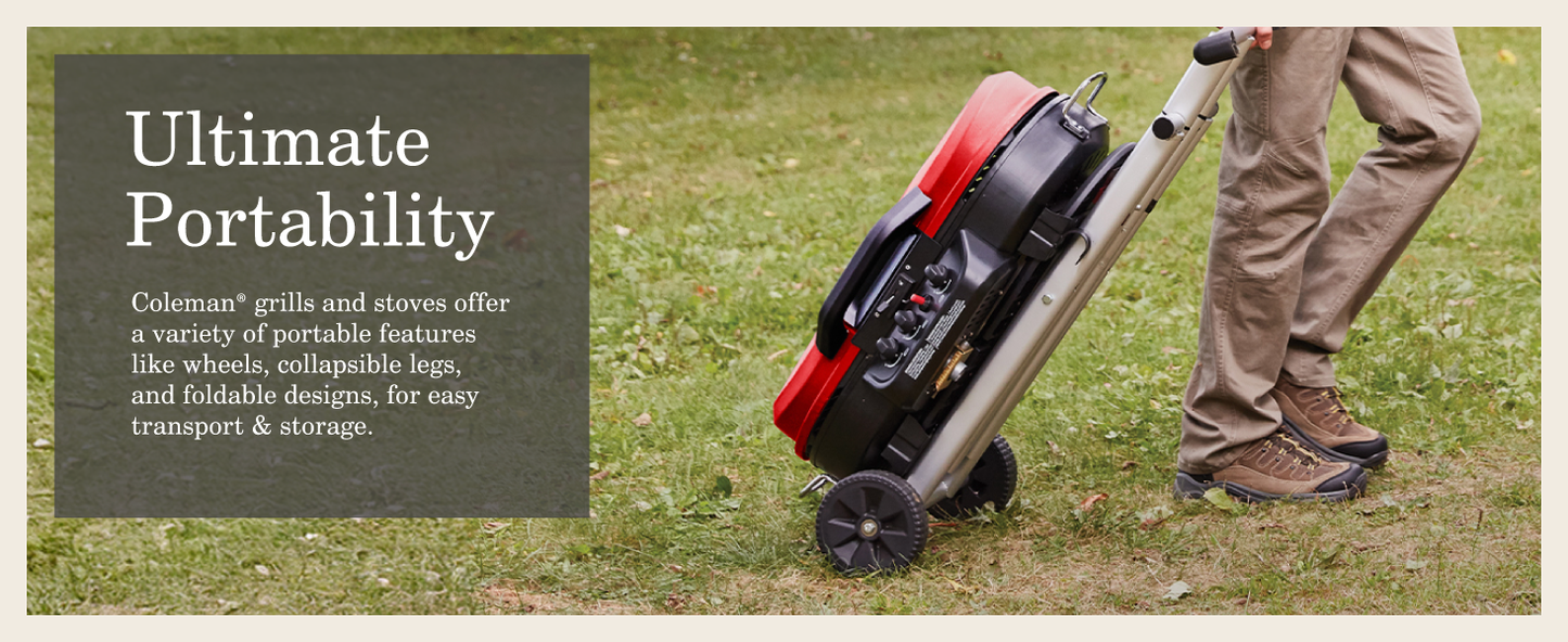 The Coleman Portable Stand-Up Propane Outdoor Grill