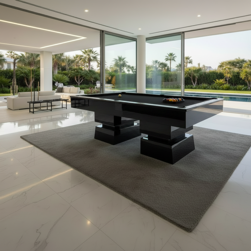 White Billiards Nano Modern Slate Pool Table