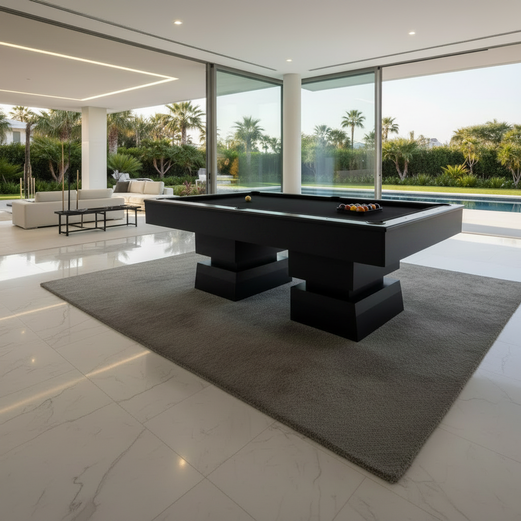 White Billiards Nano Modern Slate Pool Table