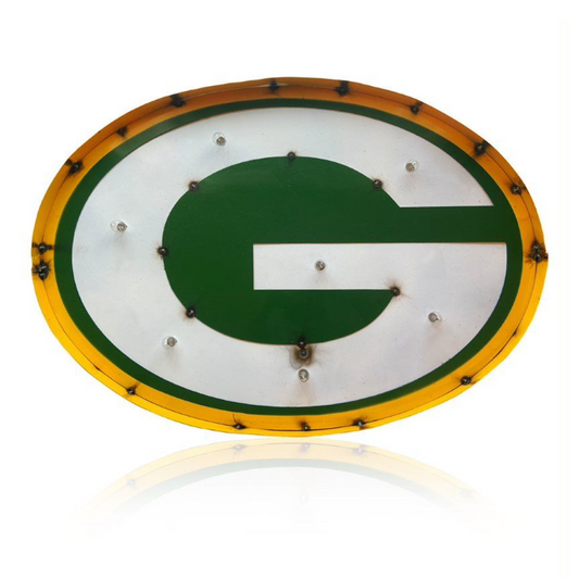 Imperial NFL Logo Lighted Recycled Metal Sign