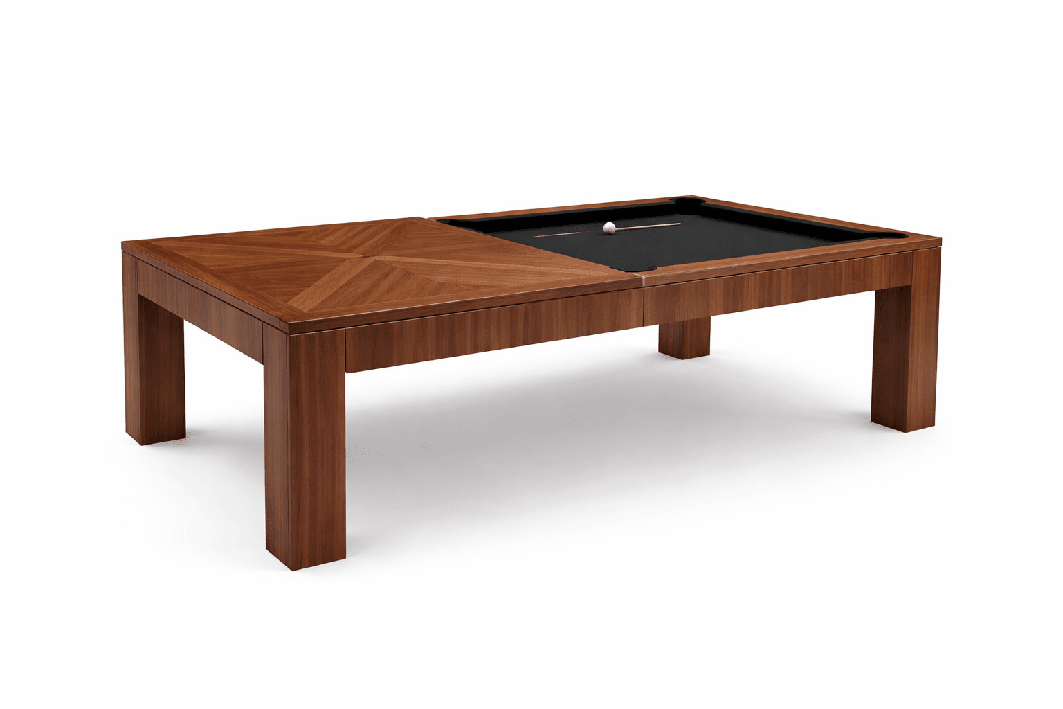 White Billiards Alpha Modern Slate Dining Top Pool Table - White Billiards