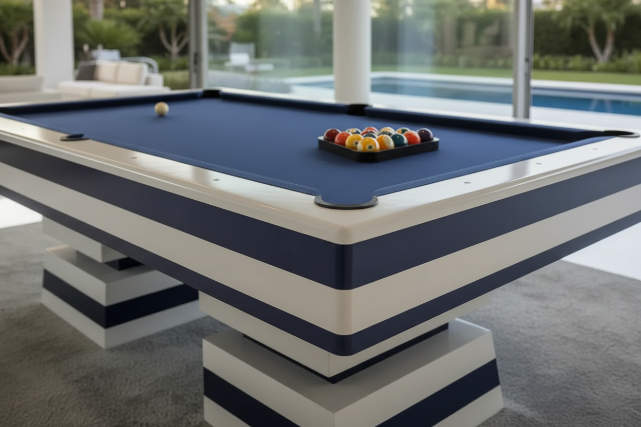 White Billiards Nano Modern Slate Pool Table