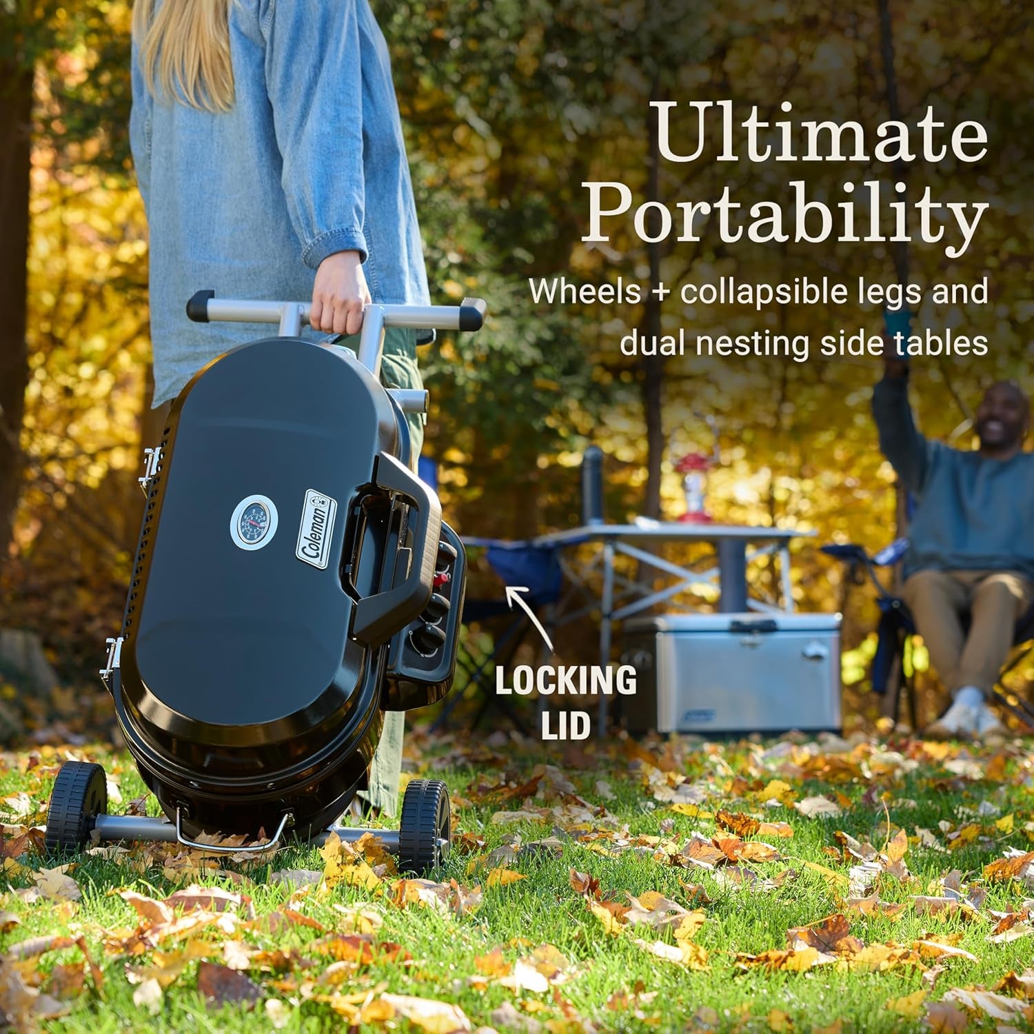 The Coleman Portable Stand-Up Propane Outdoor Grill 