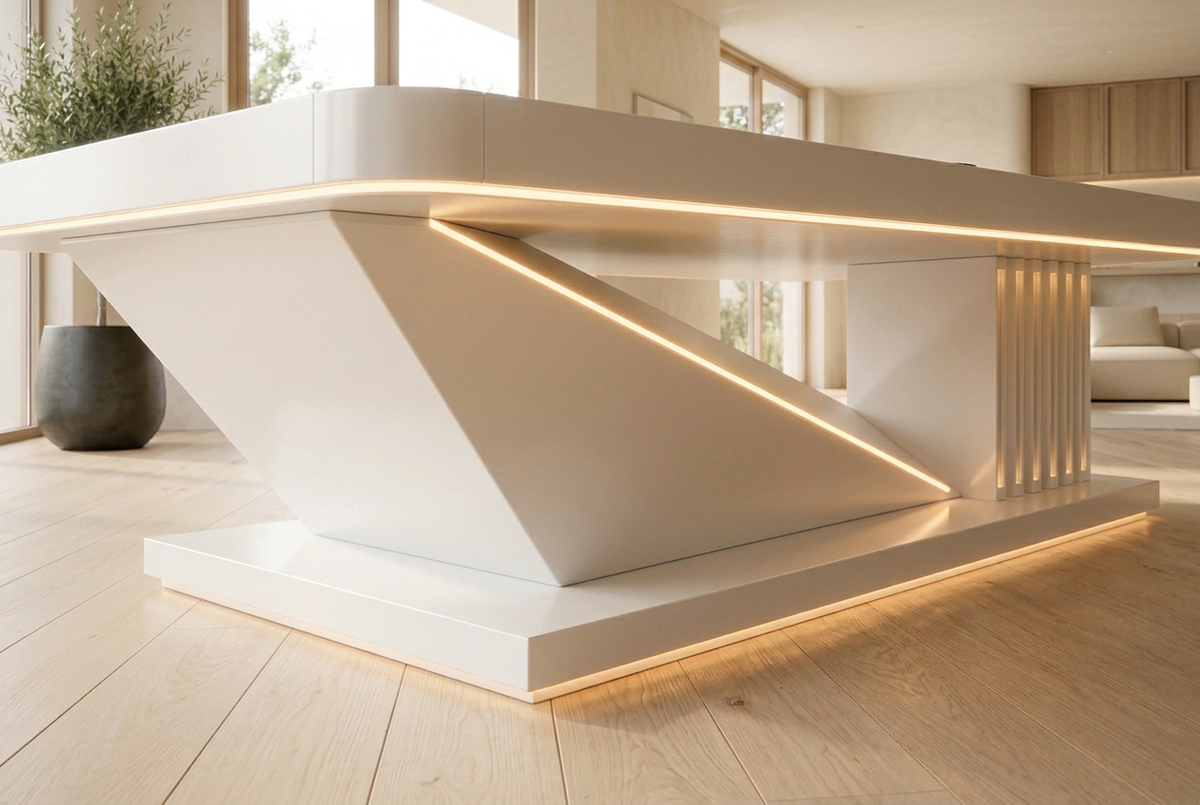 The Ness Modern Slate Luxury LED Pool Table