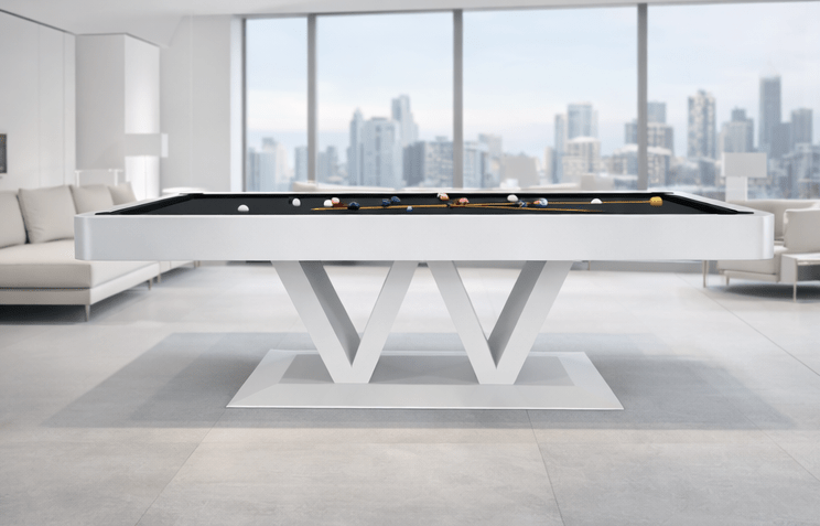 The Evalina Modern Slate Pool Table By White Billiards - White Billiards