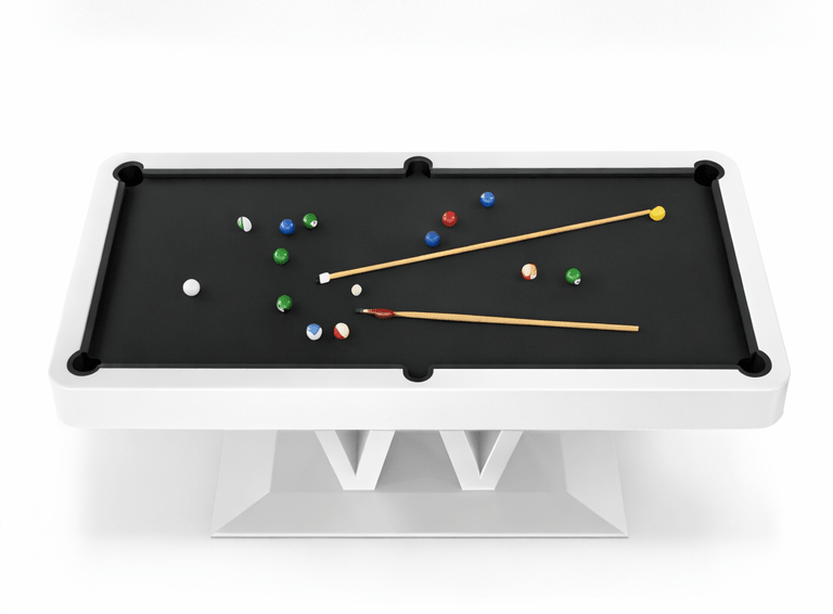 The Evalina Modern Slate Pool Table By White Billiards - White Billiards