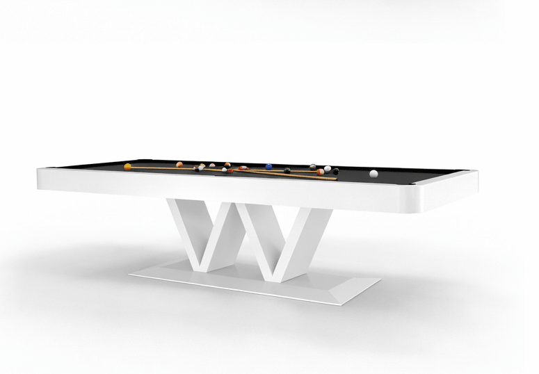 The Evalina Modern Slate Pool Table By White Billiards - White Billiards