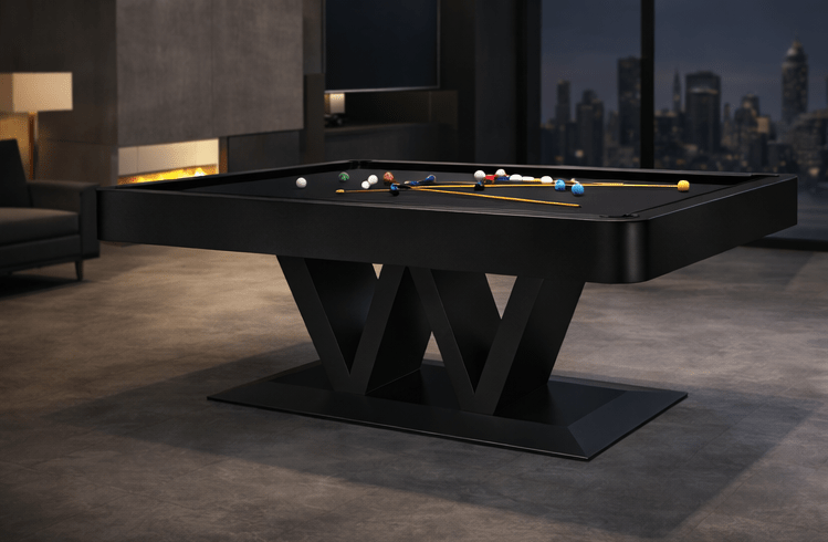 The Evalina Modern Slate Pool Table By White Billiards - White Billiards
