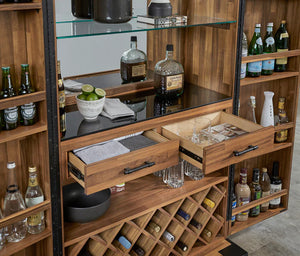 KNOXVILLE WINE & SPIRIT CABINET (ACACIA)