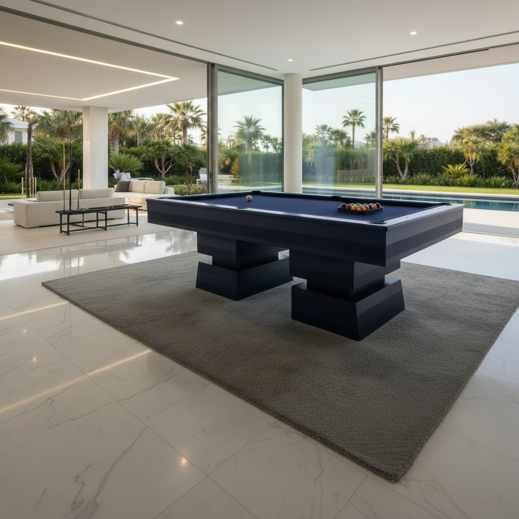 White Billiards Nano Modern Slate Pool Table