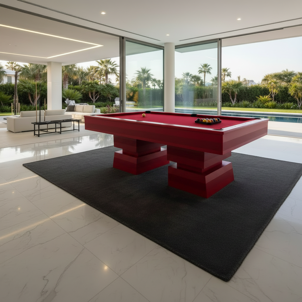 White Billiards Nano Modern Slate Pool Table