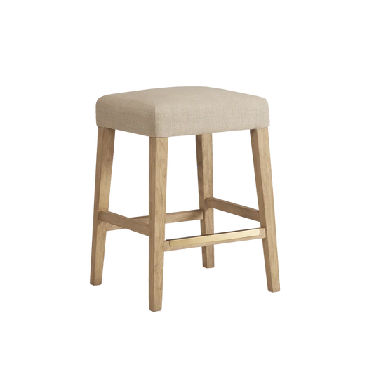 PORT ROYAL BACKLESS STOOL (WHITE OAK)