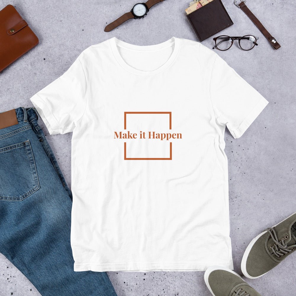Make It Happen Unisex Soft T-Shirt - White Billiards